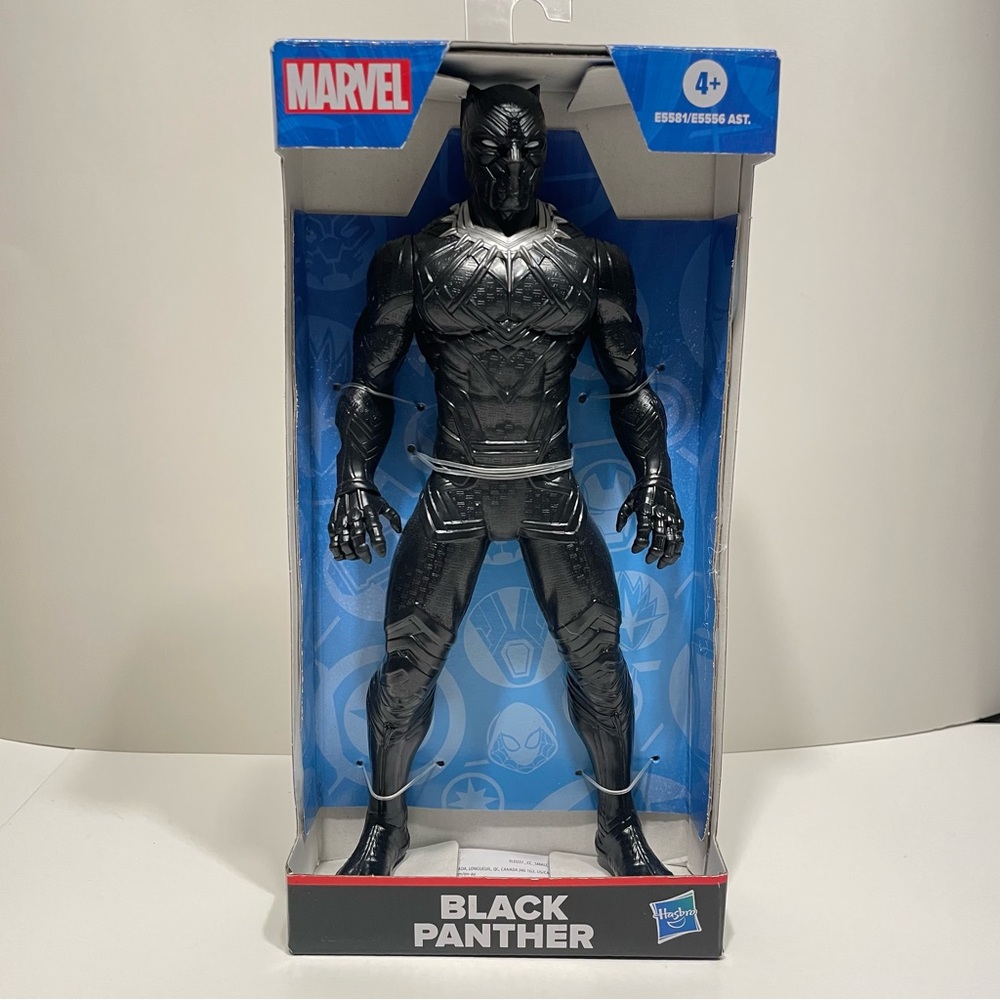Official **NEW IN BOX** Marvel Black Panther Action Figure. Measures 9” High
